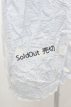 画像3: Emily Temple cute / マーガレット刺繍ボーダー半袖ワンピース  青Ｘ白 I-26-04-01-079-ET-OP-SA-ZI