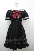 Secret Honey / レース襟セーラーワンピース 2 黒×赤 I-26-04-01-081-CA-OP-TE-ZI