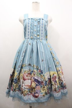 画像1: axes femme kawaii / ティータイムバニーワンピース  ブルー I-26-04-01-086-AX-OP-SA-ZI