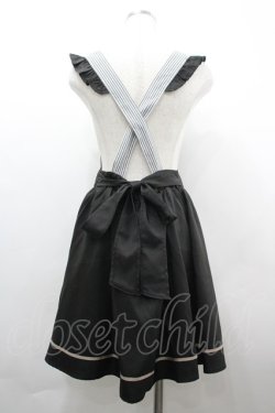 画像2: axes femme / バンビ刺繍ジャンパースカート  黒Ｘ白 I-26-04-01-090-AX-OP-SA-ZI