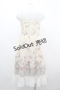 画像2: axes femme / 蝶柄レースアップチュニックワンピース  アイボリー I-26-04-01-092-AX-OP-SA-ZI