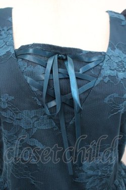 画像3: axes femme / レース重ね編み上げワンピース  グリーン I-26-04-01-093-AX-OP-SA-ZI