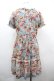 画像2: axes femme / 水彩画薔薇ブーケ半袖ワンピース  サックス I-26-04-01-095-AX-OP-SA-ZI (2)