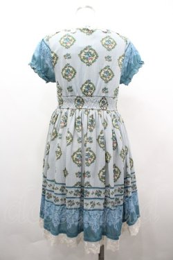 画像2: axes femme / フラワーストライプワンピース  サックス I-26-04-01-096-AX-OP-SA-ZI