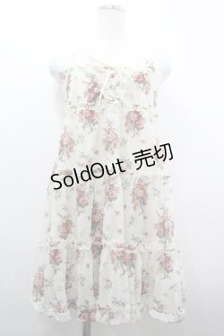 画像1: axes femme / フラワーブーケプリントキャミワンピース  アイボリー I-26-04-01-097-AX-OP-SA-ZI