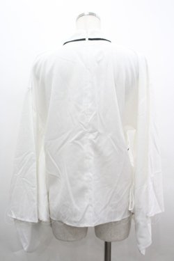 画像2: Amavel / 手まりの遊びとシマエナガ和風ブラウス  白 I-26-04-01-010-CA-BL-SA-ZI