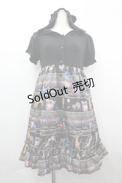 画像1: PUTUMAYO / 黒猫Circusワンピ  黒 I-26-04-01-101-PT-OP-SA-ZI