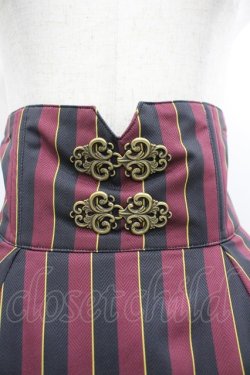 画像3: Miss Point / レジメンタルハイウエストスカート M ボルドー I-26-04-01-103-0-SK-SA-ZI