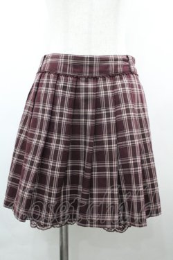 画像1: axes femme / チェックプリーツスカパン  ボルドーチェック I-26-04-01-109-AX-PA-SA-ZI