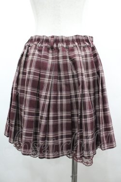 画像2: axes femme / チェックプリーツスカパン  ボルドーチェック I-26-04-01-109-AX-PA-SA-ZI