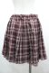 画像2: axes femme / チェックプリーツスカパン  ボルドーチェック I-26-04-01-109-AX-PA-SA-ZI (2)