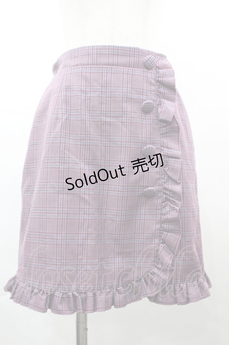 画像1: axes femme POETIQUE / フリルラップ風ミニスカート  パープル I-26-04-01-110-AX-SK-SA-ZI (1)