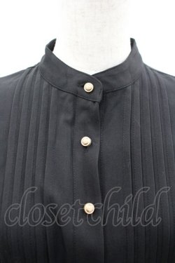 画像3: Little Dipper / ハイネックピンタック長袖ブラウス M 黒 I-26-04-01-011-LO-BL-SA-ZI