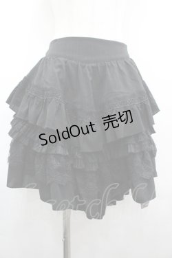 画像1: Lilizi / レースフリルスカート S 黒 I-26-04-01-118-LO-SK-SA-ZI