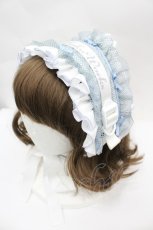 画像1: Hoshibako Works / ジャージヘッドドレス  白Ｘ青 I-26-04-01-120-LO-AC-SA-ZI (1)