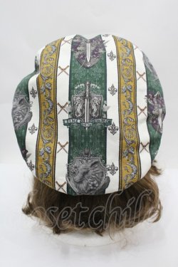 画像3: ALICE and the PIRATES / St.Lily Wolf〜狼騎士と百合の誓い〜柄ベレー帽  グリーン I-26-04-01-122-PA-AC-SA-ZI