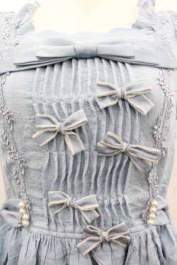 画像3: ZJ STORY / リボンピンタック半袖トップス  サックス I-26-04-01-012-LO-TO-SA-ZI