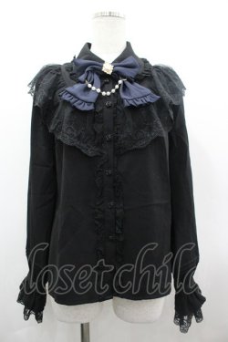 画像1: Amavel / Rosette Doll Classicブラウス  黒 I-26-04-01-002-CA-BL-SA-ZI