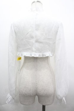 画像2: Forest Wardrobe 森林衣樹 / 透かしフラワーフリル長袖ボレロ S 白 I-26-04-01-015-LO-TO-SA-ZI