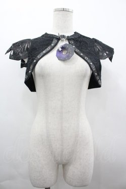 画像1: Star Fantasy / 薔薇柄半袖ボレロ  黒 I-26-04-01-016-PU-TO-SA-ZI