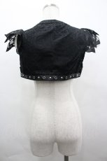 画像2: Star Fantasy / 薔薇柄半袖ボレロ  黒 I-26-04-01-016-PU-TO-SA-ZI (2)