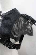 画像3: Star Fantasy / 薔薇柄半袖ボレロ  黒 I-26-04-01-016-PU-TO-SA-ZI (3)