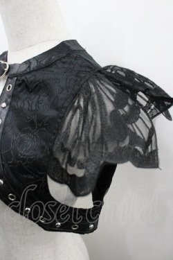 画像3: Star Fantasy / 薔薇柄半袖ボレロ  黒 I-26-04-01-016-PU-TO-SA-ZI