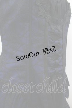 画像3: Lilizi / 蜘蛛の巣レースビスチェ S 青Ｘ黒 I-26-04-01-019-LO-JA-SA-ZI