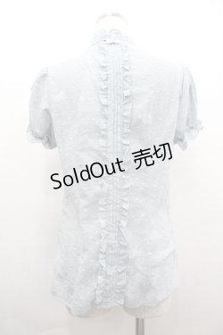 画像2: axes femme / レース使いドビードットブラウス M サックス I-26-04-01-023-AX-BL-TE-ZI