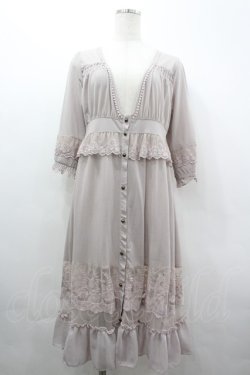 画像1: axes femme / 透けレースロングカーディガン M アワピンク I-26-04-01-026-AX-TO-TE-ZI