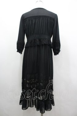 画像2: axes femme / 透けレースロングカーディガン M 黒 I-26-04-01-027-AX-TO-TE-ZI