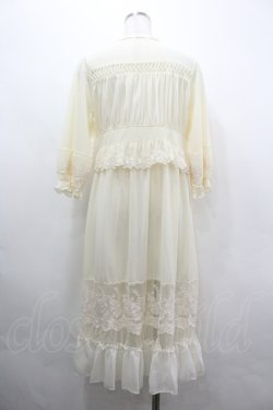 画像2: axes femme / 透けレースロングカーディガン M 生成り I-26-04-01-028-AX-TO-TE-ZI