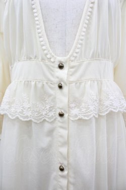 画像3: axes femme / 透けレースロングカーディガン M 生成り I-26-04-01-028-AX-TO-TE-ZI