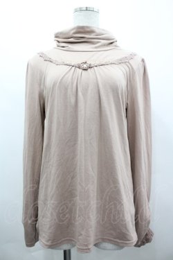 画像1: axes femme / 袖モチーフ付きタートル  ピンク I-26-04-01-032-AX-TO-SA-ZI