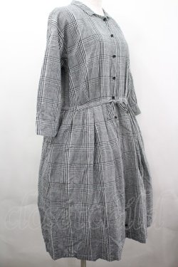 画像3: PINK HOUSE / チェックシャツワンピース  黒Ｘ白 I-26-04-03-033-LO-OP-SA-ZI