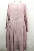 m petit by misako / AM*レースエリプリーツワンピース 3L ピンク I-26-04-03-035-LO-OP-SA-ZI