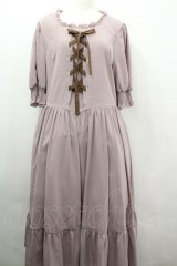 m petit by misako / AMレースアップワンピース 3L ピンク I-26-04-03-036-LO-OP-SA-ZI