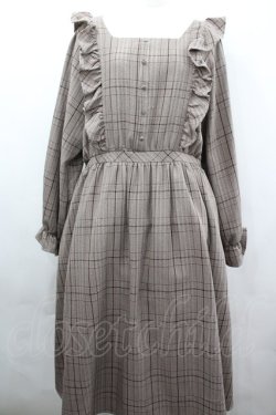 画像1: m petit by misako / チェックワンピース 3L ブラウン I-26-04-03-037-LO-OP-SA-ZI