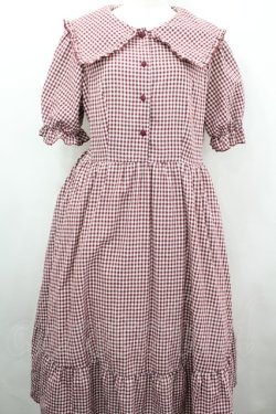 画像1: m petit by misako / ギンガムチェックワンピース LL 赤チェック I-26-04-03-038-LO-OP-SA-ZI