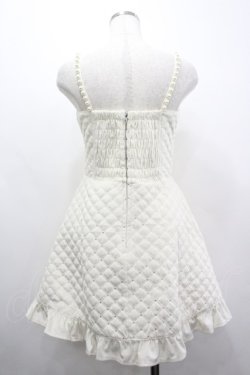 画像2: Honey Cinnamon / 肩パールキルティングジャンパースカート F 白 I-26-04-03-043-LO-OP-TE-ZI