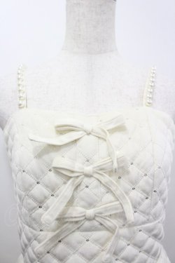 画像3: Honey Cinnamon / 肩パールキルティングジャンパースカート F 白 I-26-04-03-043-LO-OP-TE-ZI