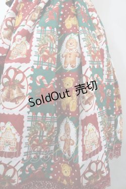 画像3: Chalmiere / クリスマス柄ジャンスカ M ワイン I-26-04-03-046-0-OP-SA-ZI