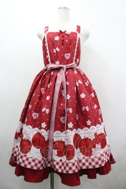 画像1: Chalmiere / スウィーティアップルジャンパースカート M アカ I-26-04-03-047-0-OP-SA-ZI