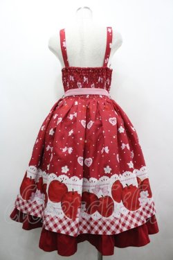 画像2: Chalmiere / スウィーティアップルジャンパースカート M アカ I-26-04-03-047-0-OP-SA-ZI