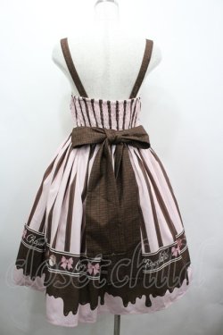 画像2: Chalmiere / ボンボンショコラ柄ジャンパースカート M ピンク I-26-04-03-049-0-OP-SA-ZI