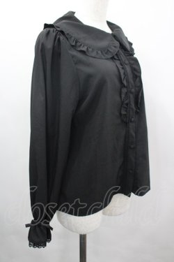 画像3: m petit by misako / AM マルエリフリルブラウス L 中黒 I-26-04-03-006-LO-BL-SA-ZI