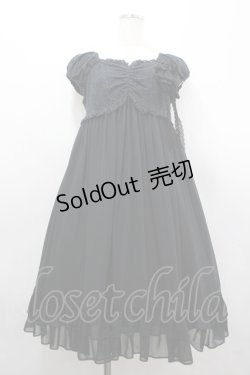 画像1: Victorian maiden / レースシフォンドールドレス  黒 I-26-04-03-055-CL-OP-TE-ZI