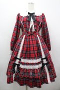axes femme kawaii / タータンチェックワンピース M レッド I-26-04-03-058-AX-OP-SA-ZI