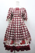 axes femme kawaii / ベリーズピクニックワンピース M レッド I-26-04-03-059-AX-OP-SA-ZI