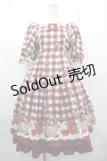axes femme kawaii / ベリーズピクニックワンピース M レッド I-26-04-03-059-AX-OP-SA-ZI